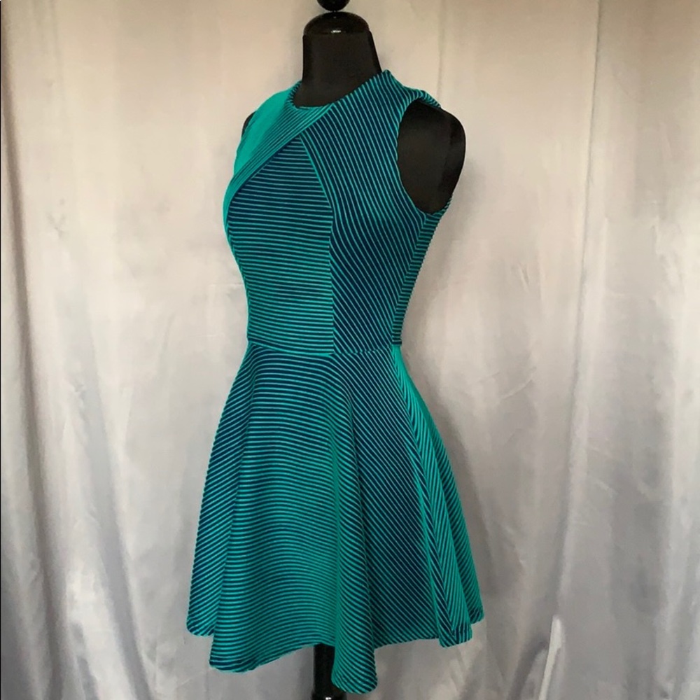 Opening Ceremony Mermaid Green Striped Dress Sz 4 - Picture 5 of 8